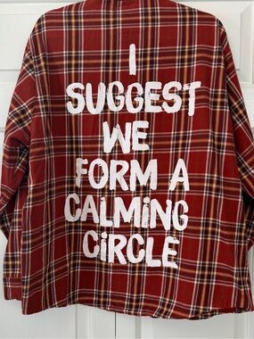 Cakeworthy Hocus Pocus Cotton Flannel Shirt 2X Mary Sanderson Plaid Disney EUC